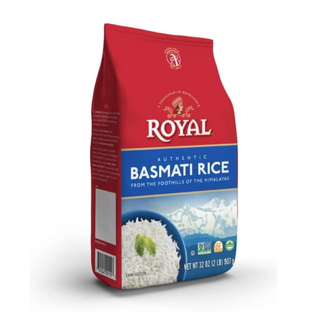 Royal White Basmati Long Grain Rice, Bulk Bag, 2 Lb