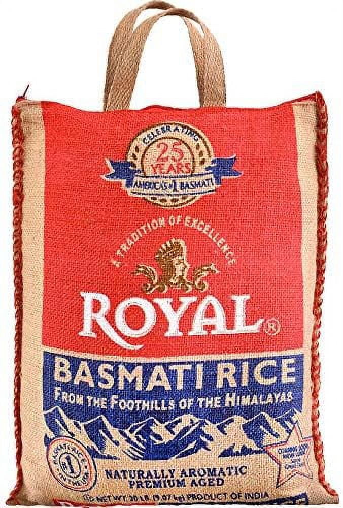 Royal White Basmati Rice ( 1 Pack of 20 Lb)