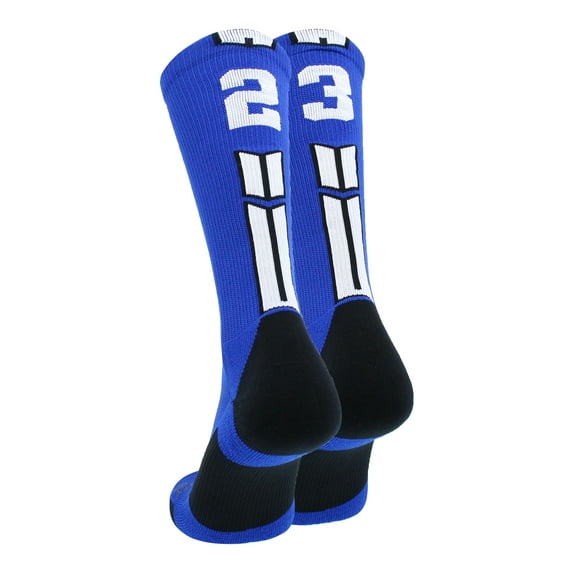 Royal/White Player Id Crew Number Socks (#23, Small)