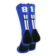 thumbnail image 1 of Royal/White Player Id Crew Number Socks (#81, Large), 1 of 2