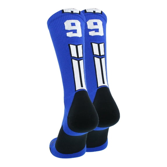 Royal/White Player Id Crew Number Socks (#99, Large)