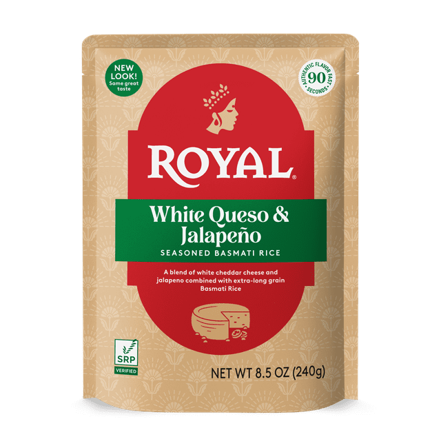Royal White Queso and Jalapeno ReadytoHeat Basmati Rice, 8.5 Oz
