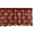 thumbnail image 1 of Ambesonne Royal Valance Pack of 2, Nobility Sign Crown Pattern, 54"X12", Earth Yellow Ruby, 1 of 3