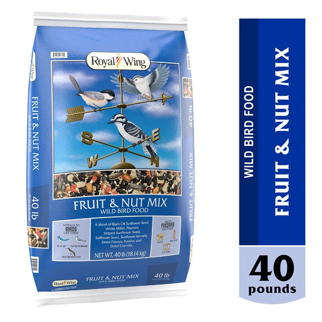 Royal Wing 40 lb. Fruit and Nut Mix Wild Bird Food Seed & Peanut Feed
