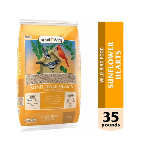 Royal Wing Sunflower Hearts Wild Bird Food 35 lb