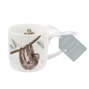 Royal Worcester Wrendale Design Hanging Around 14 Ounce Bone China Mug - Sloth