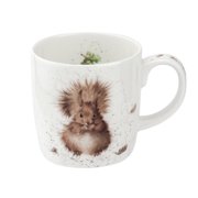 Royal Worcester Wrendale Designs Treetop Redhead Mug, 14 Ounce Large Coffee Mug with Squirrel Design, Made from Fine Bone China, Microwave and Dishwasher Safe