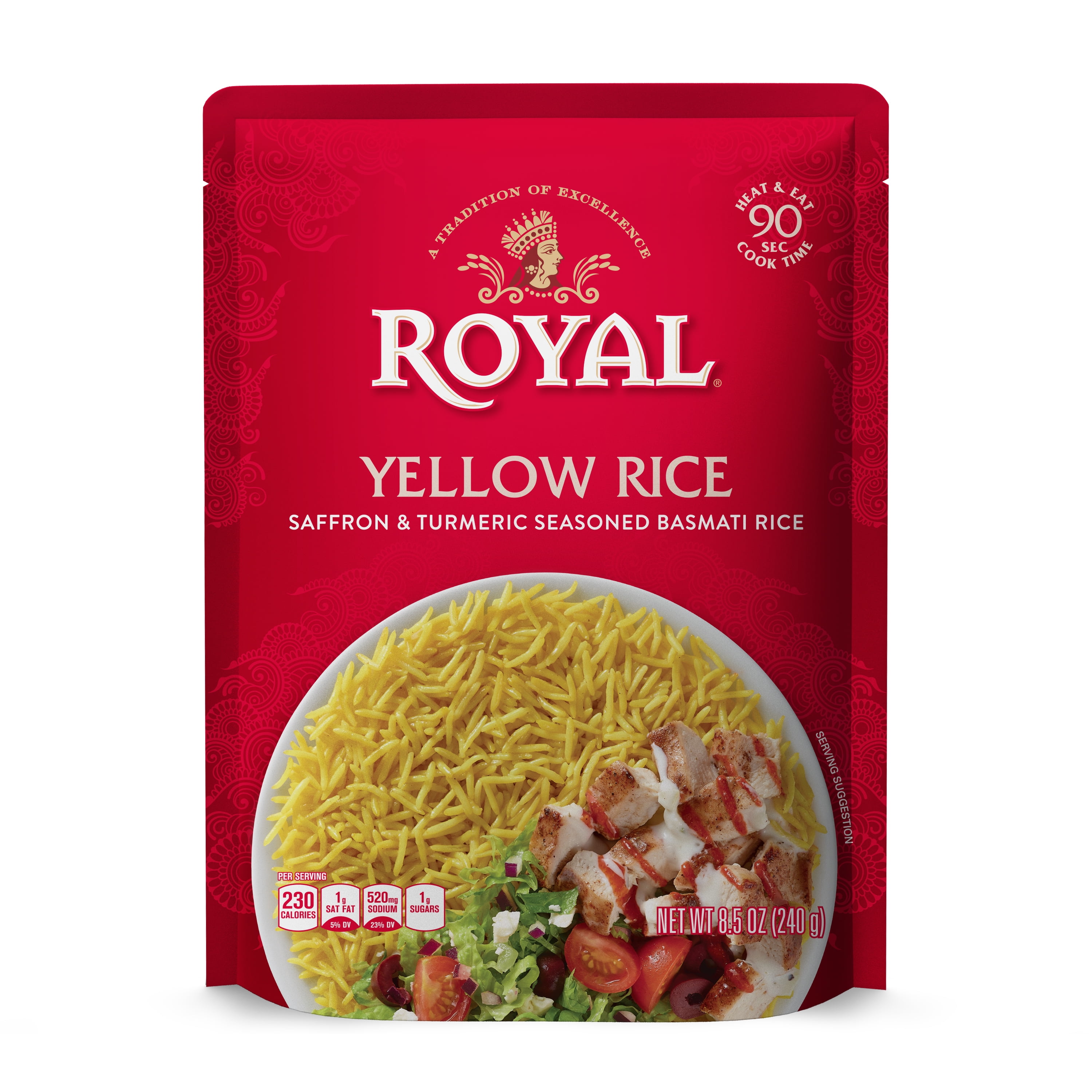 Royal Yellow Saffron and Turmeric Seasoned ReadytoHeat Basmati Rice