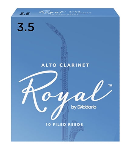 Royal by D'Addario Alto Clarinet Reeds, Strength 3.5, 10 Pack