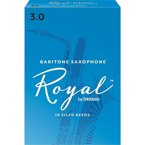 Royal by D'Addario Baritone Sax Reeds, Strength 3, 10-pack