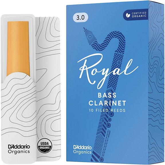 Royal by D'Addario Bass Clarinet Reeds, Strength 3, 10 Pack