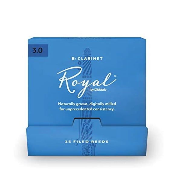 Royal by D'Addario Bb Clarinet Reeds - 25-Count Individually-Sealed Reeds