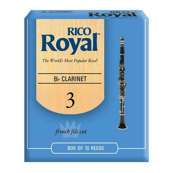 Royal by D'Addario Bb Clarinet Reeds, Strength 2, 10-pack