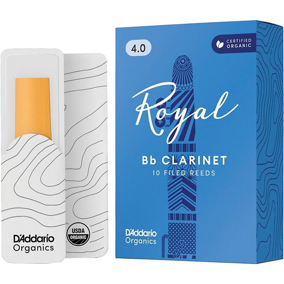 Royal by D'Addario Bb Clarinet Reeds, Strength 4, 10-pack