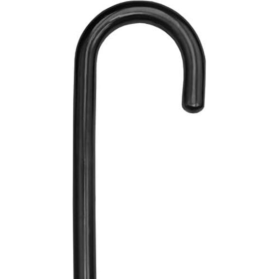 Royal cane Tourist Handle Walking Cane Black Gloss Finish Maple Wood Crook Handle Walking Stick, Classic Curved Grip, 36.5 Inch Length, 22mm Tip, Supports Up to 250 lbs