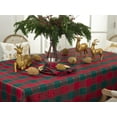 thumbnail image 1 of Royal de Noel Classic Plaid Holiday Square Tablecloth - 5 Sizes - Red and Green (65"x104"), 1 of 4