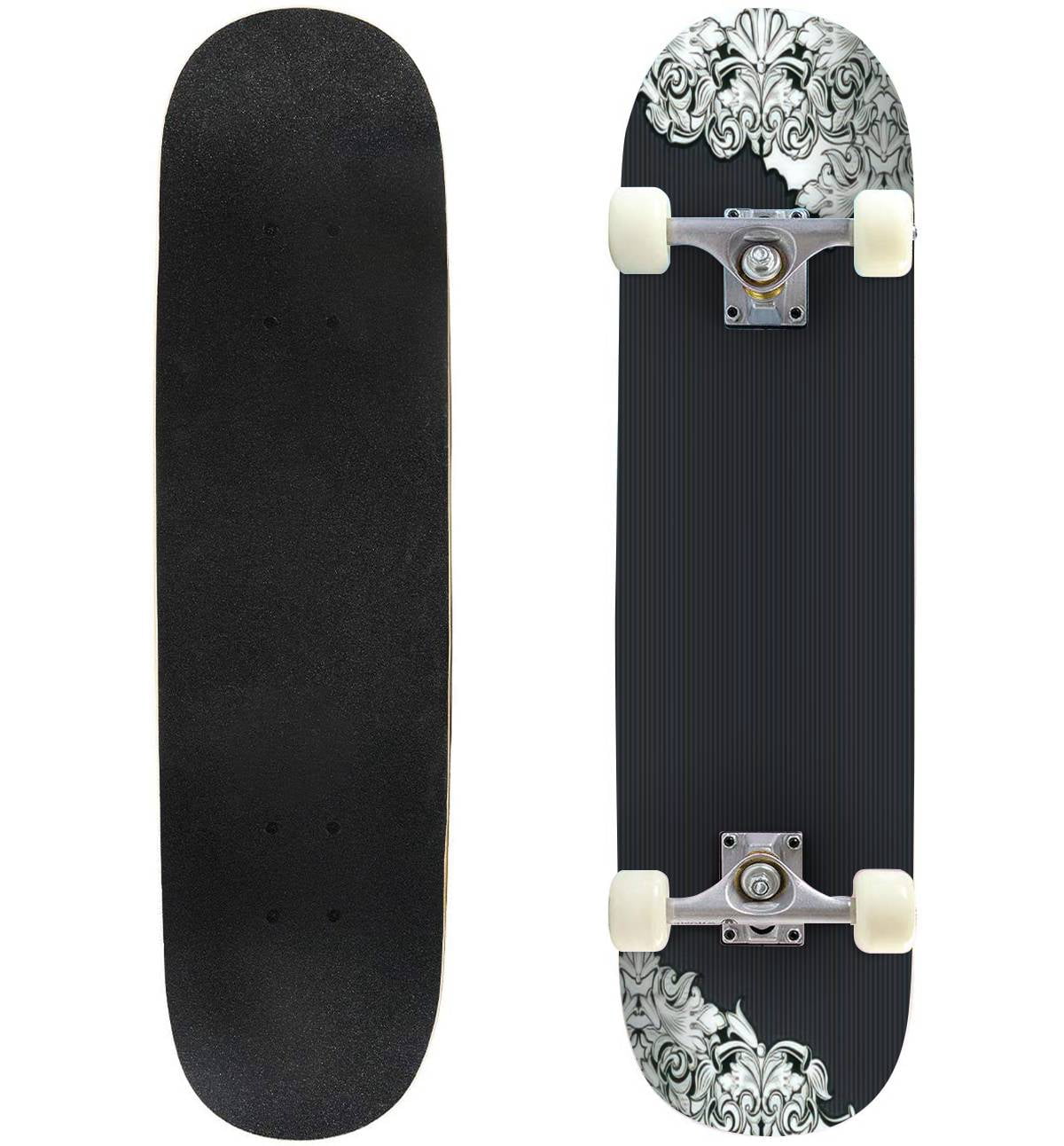 515654 Skateboard antidérapant ABS COULEURS FLUO roulements ABEC 7 80