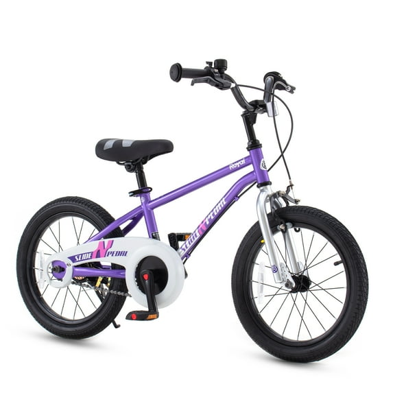 SLIDE N PEDAL 16in Kids Bike EZ Balance Pedal Switchable Bicycle, Purple Christmas Gift