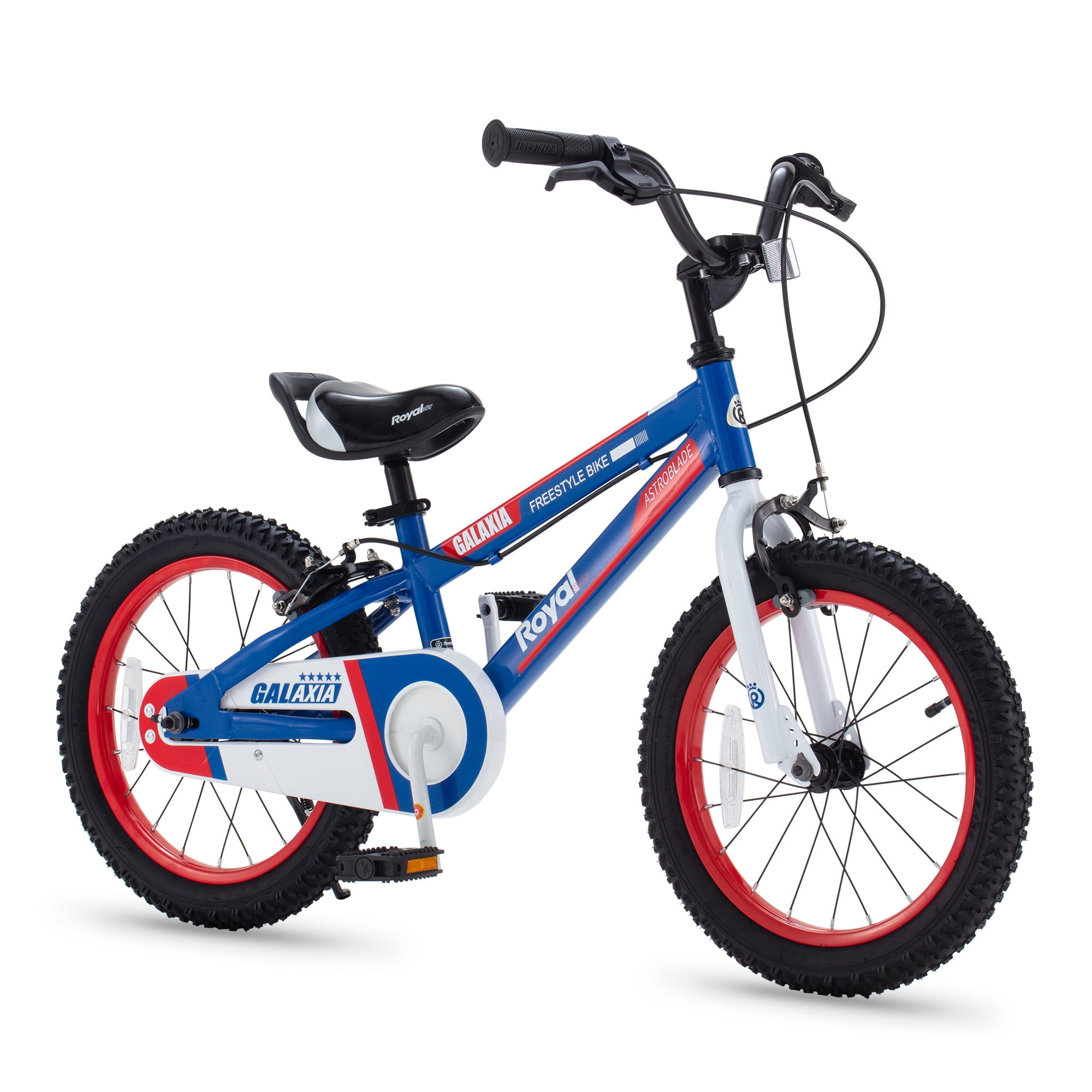RoyalBaby Galaxia Kids Bike Toddlers 16 Inch Wheel Bicycle Beginners Boys Girls Ages 4-7 Years, Kickstand, Blue