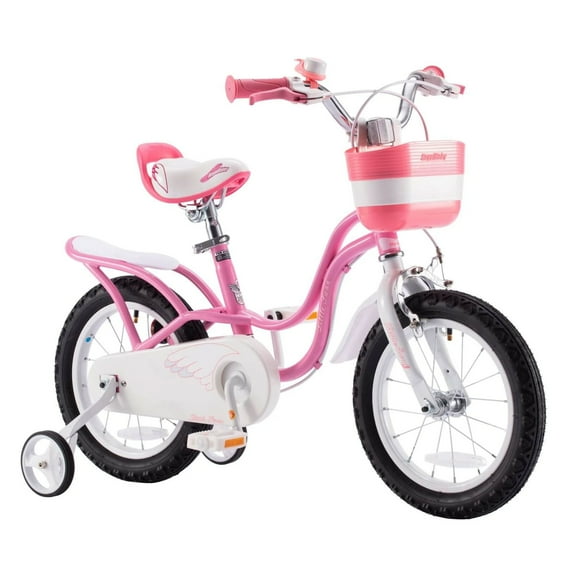 RoyalBaby Little Swan 16" Carbon Steel Kids Bike w/Dual Hand Brakes, Pink
