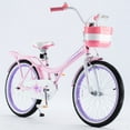 thumbnail image 1 of RoyalBaby Princess Girl Kids Bicycle 20" with Kickstand, Jenny Light Pink, 1 of 12