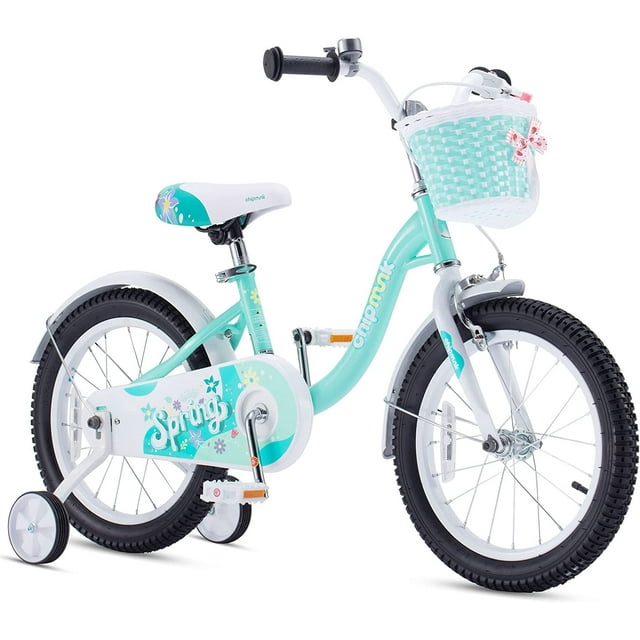 RoyalBaby Spring Kids Bike Girls 18 Inch Bicycle with Basket Kickstand