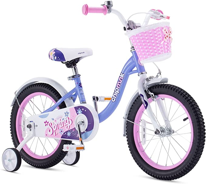RoyalBaby Spring Kids Bike Girls 18 Inch Bicycle with Basket Kickstand