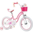 thumbnail image 1 of RoyalBaby Stargirl Kids Bike 12 Inch Girls Bicycle for Children with Kickstand Basket Rose Pink, 1 of 9