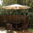 thumbnail image 1 of RoyalCraft 7.5 Ft Patio Umbrella Outdoor Market Table Umbrella Luxury Aluminum Pole Umbrella with Push Button Tilt and Crank, 6 Ribs, Polyester Canopy, Beige, 1 of 7