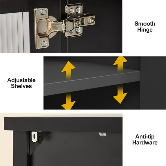 May in Color Sideboard Buffet Cabinet, Screwdriver & Female Screw Accessories
