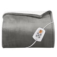 thumbnail image 1 of Mayincolor Electric Heated Blanket, 84" x 62" Twin Size Electric Blanket with 10 Heating Levels and 12 Hours Auto-Off, Soft Flannel and Sherp Blanket with ETL & FCC Certification, Grey, 1 of 10
