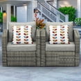 thumbnail image 1 of RoyalCraft Modular Collections Patio Arm Sofa Chir, Outdoor Grey Rattan Single Sofa Chair Set with Seat and Back Cushions, Aluminum Frame,Grey Cushion, 1 of 7