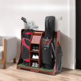 thumbnail image 1 of RoyalCraft Premium Wooden Golf Storage Rack, Golf Bag Organizer, Stylish Golf Bag Storage Rack, Golf Equipment Organizer for Garage, Holds 2 Golf Bags, Indoor Spaces and More (Red Brown), 1 of 6
