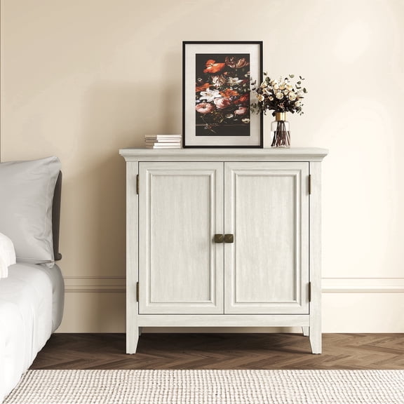May in Color 2-Door Wood Buffet Cabinet, Bohemian Farmhouse Sideboard, for Entryway, Bedroom, Dining & Living Room, White