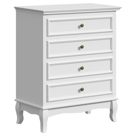 RoyalCraft Wood Dresser Wide Chest Drawers Storage Organizer for Bedroom, White