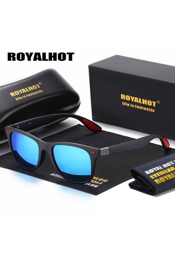 RoyalHot Unisex Polarized Sunglasses Rectangle Cosy Frame Sun Glasses Driving Glasses UV400