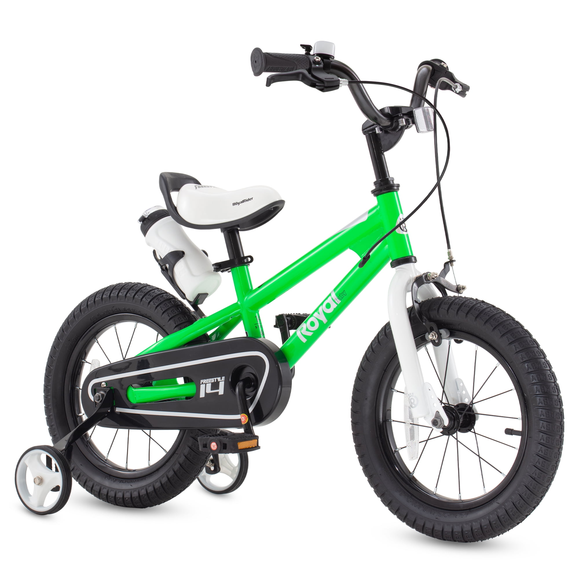 Royalbaby Boys Girls Kids Bike 12 In BMX Freestyle Green Hand