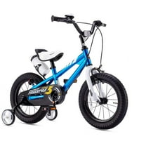 Royalbaby Boys Girls Kids Bike 16 In BMX Freestyle Blue 2 Hand Brakes Bicycles with Training Wheels Child Bicycle