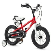 Royalbaby Boys Girls Kids Bike 16 In BMX Freestyle Red 2 Hand Brakes Bicycles with Training Wheels Child Bicycle