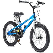 Royalbaby Freestyle 18 In Blue Kids Bike Boys and Girls Bike with Kickstand and Water Bottle