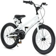 thumbnail image 1 of Royalbaby Freestyle 18 In White Kids Bike Boys and Girls Bike with Kickstand and Water Bottle, 1 of 14