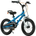 thumbnail image 1 of Royalbaby Freestyle 7 Kids Bike Toddlers 14 Inch Wheel Dual Handbrakes Bicycle Beginners Boys Girls Ages 3-5 Years, Kickstand and Water Bottle Included, Blue, 1 of 11