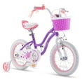 thumbnail image 1 of Royalbaby Girl's Kid's Bike Stargirl 14 In. Bicycle Basket Training Wheels Purple Child's Cycle, 1 of 11
