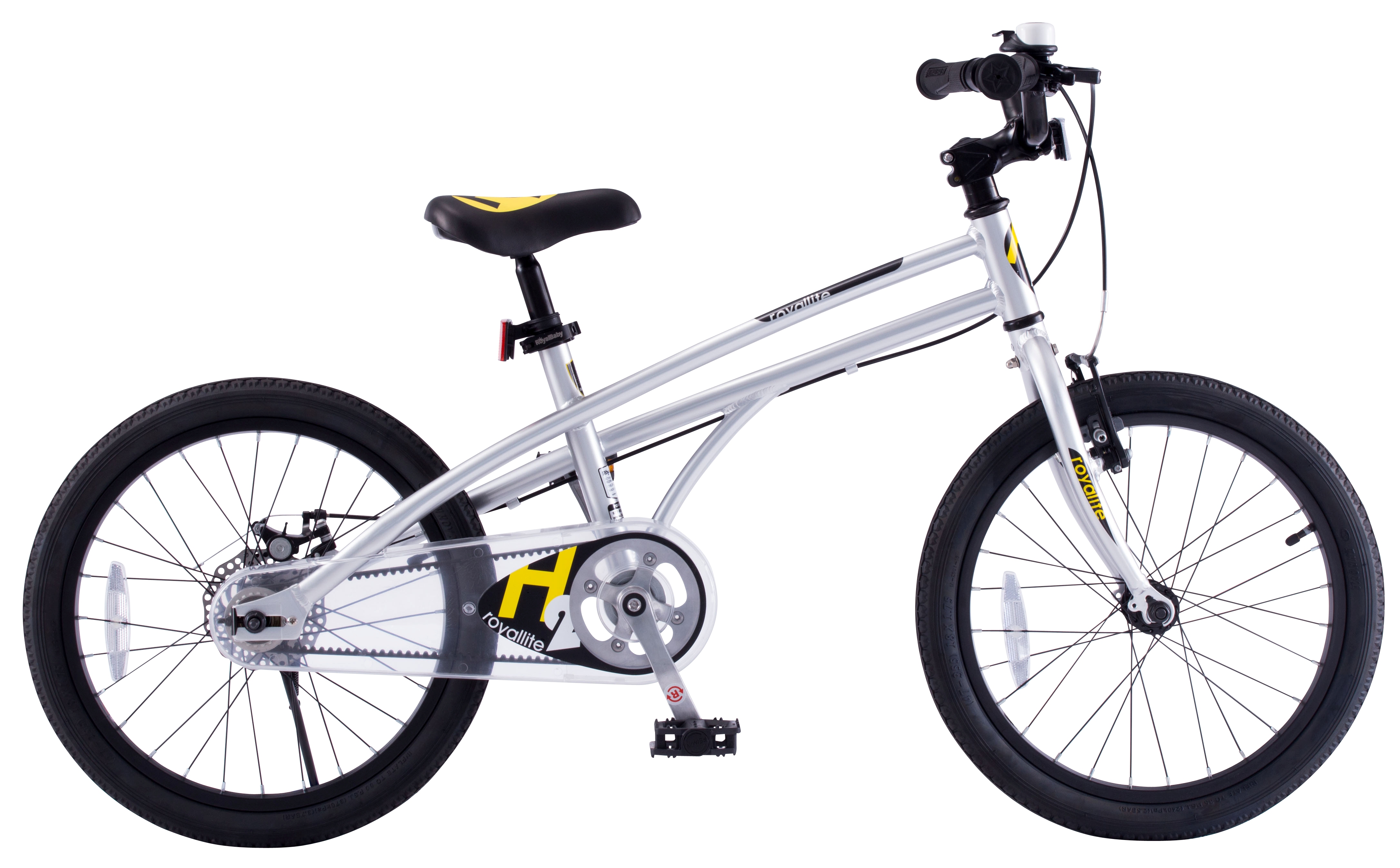 Royalbaby RoyalBaby H2 Super Light Alloy 18 Inch Kids Bicycle Age 4 - 6, Silver and Yellow - image 1 of 5