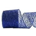 thumbnail image 1 of LoomJoyz Ribbon Mesh Glitter Wired Royal Blue Sparkling 2.5 Inch x 10 Yards for Christmas Tree for Gift Wrapping Bow Wreath Crafts Wedding Party Decoration, 1 of 8