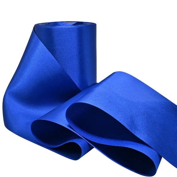 THEGLY Royal Blue Satin Ribbon 4 Inch 25 Yards Fabric Large Silk Ribbon for Gift Wrapping Opening Chair Sash Table Hair Car Bows Sewing Craft