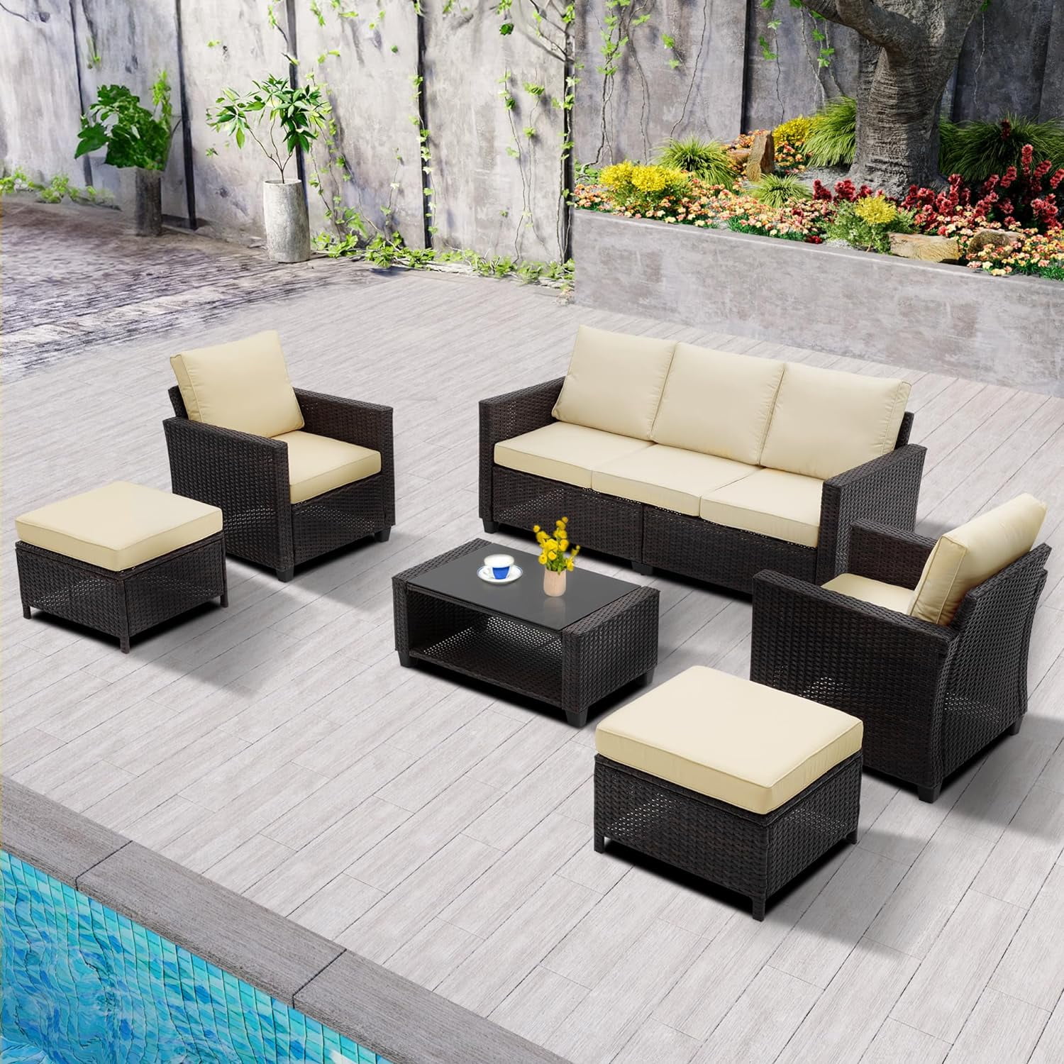 Crosley Palm Harbor Outdoor Wicker Butler Tray Crosley Furniture