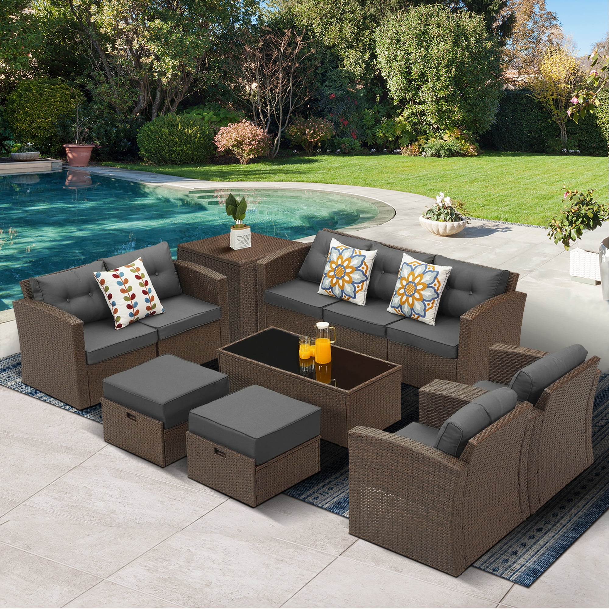 Royalcraft 11 Pieces Outdoor Patio Furniture All Weather Patio
