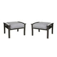 thumbnail image 1 of May in color 2 Pieces Metal Outdoor Patio Ottoman Set, Outdoor Foot Stools with Thick Cushion, Small Seat Furniture for Porch Balcony Backyard, Grey, 1 of 6