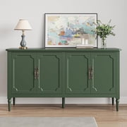 May in Color Console Cabinet, 58 Wood Sideboard Buffet Cabinet, for Entryway, Living Room, Bedroom, Dining Room, Green